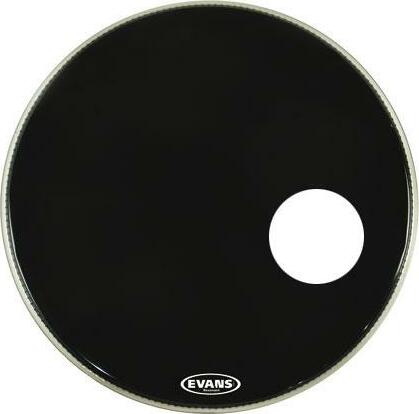 Evans eq3 bass drum head outlet