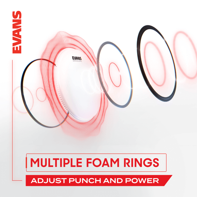 Evans Frappe 16'' Emad Transparente - 16 Pouces - Bass drum drumhead - Variation 2
