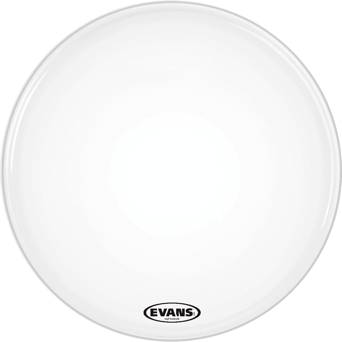Evans Eq3 Resonant No Port Smooth White Bass Drumhead, Bass Hoop - 16 Pouces - Bass drum drumhead - Variation 1