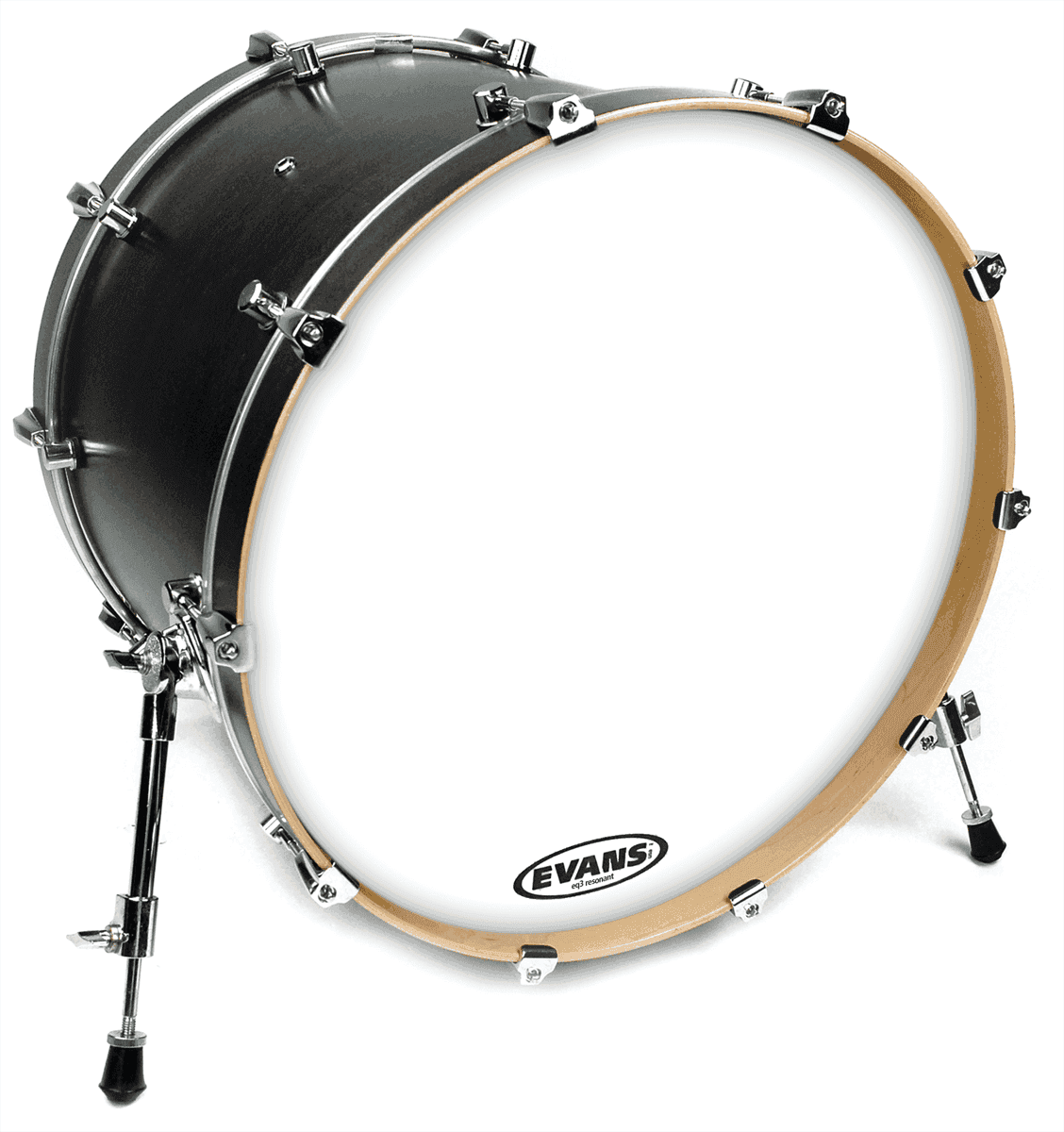 Evans Eq3 Resonant No Port Smooth White Bass Drumhead, Bass Hoop - 16 Pouces - Bass drum drumhead - Variation 2