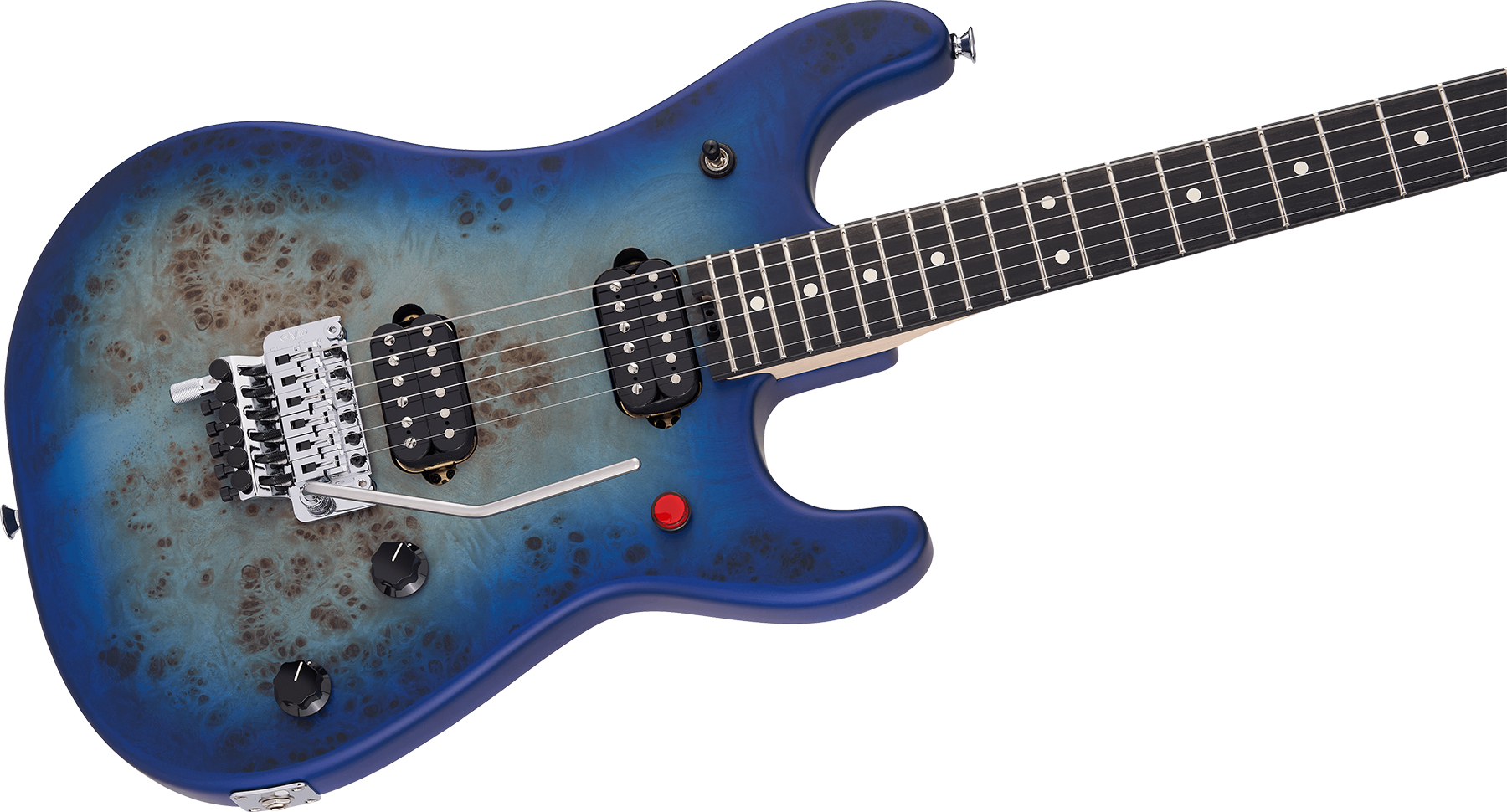 Evh 5150 Deluxe Poplar Burl Mex 2h Fr Eb - Aqua Burst - Str shape electric guitar - Variation 2