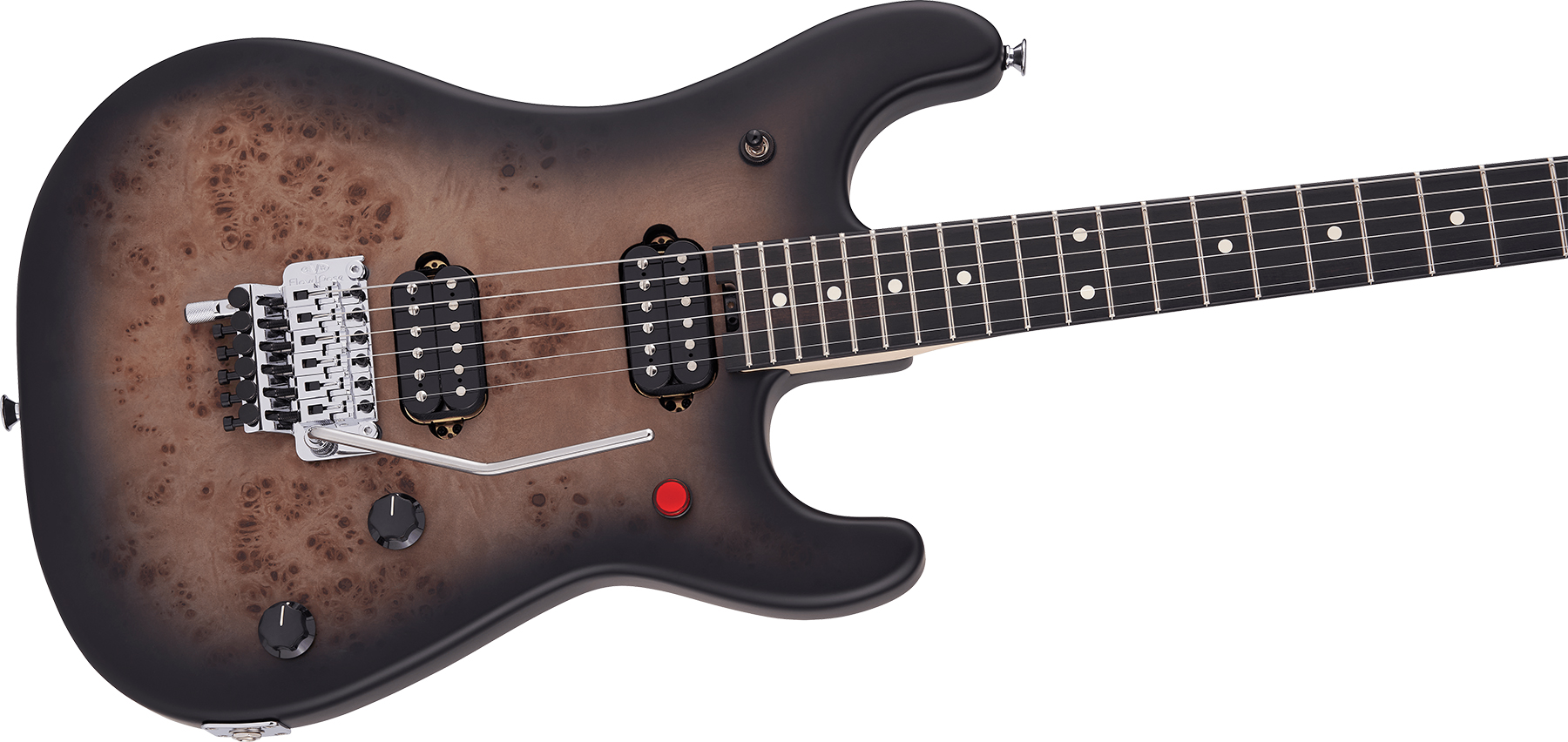 Evh 5150 Deluxe Poplar Burl Mex 2h Fr Eb - Black Burst - Str shape electric guitar - Variation 2