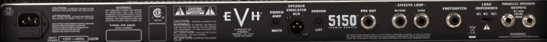 Evh 5150 Iconic Series Head 80w Black - Electric guitar amp head - Variation 4