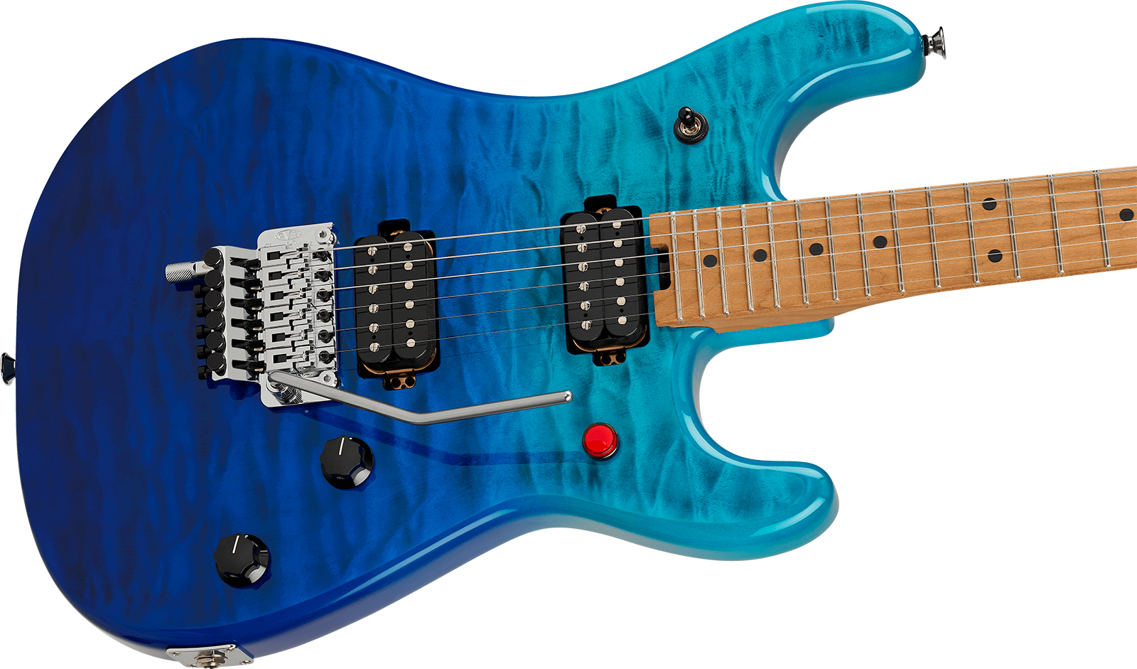 Evh 5150 Series Deluxe Qm Mex 2h Fr Mn - Pacific Drift - Str shape electric guitar - Variation 2