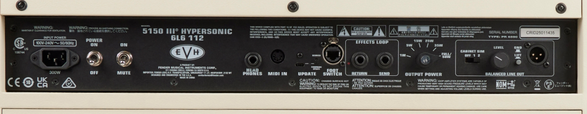 Evh 5150iii Hypersonic 6l6 1x12 Combo 50w Ivory - Electric guitar combo amp - Variation 3