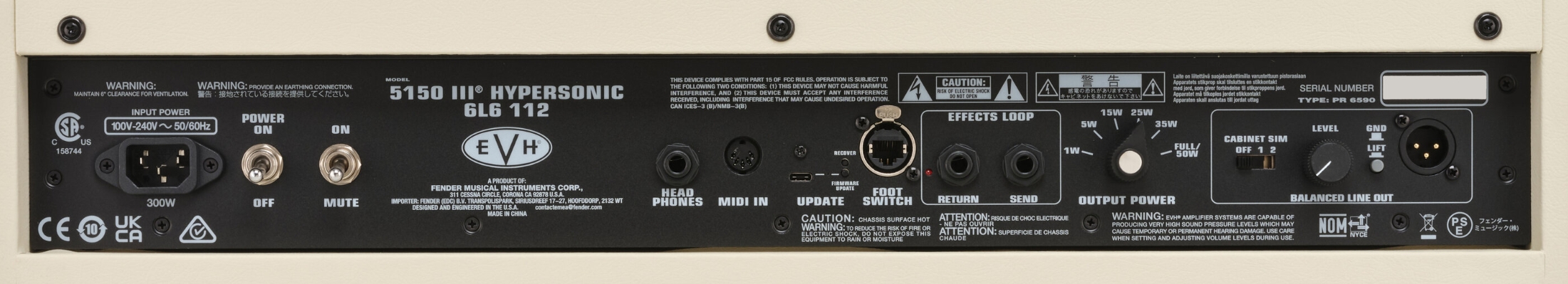 Evh 5150iii Hypersonic 6l6 2x12 Combo 50w Ivory - Electric guitar combo amp - Variation 5