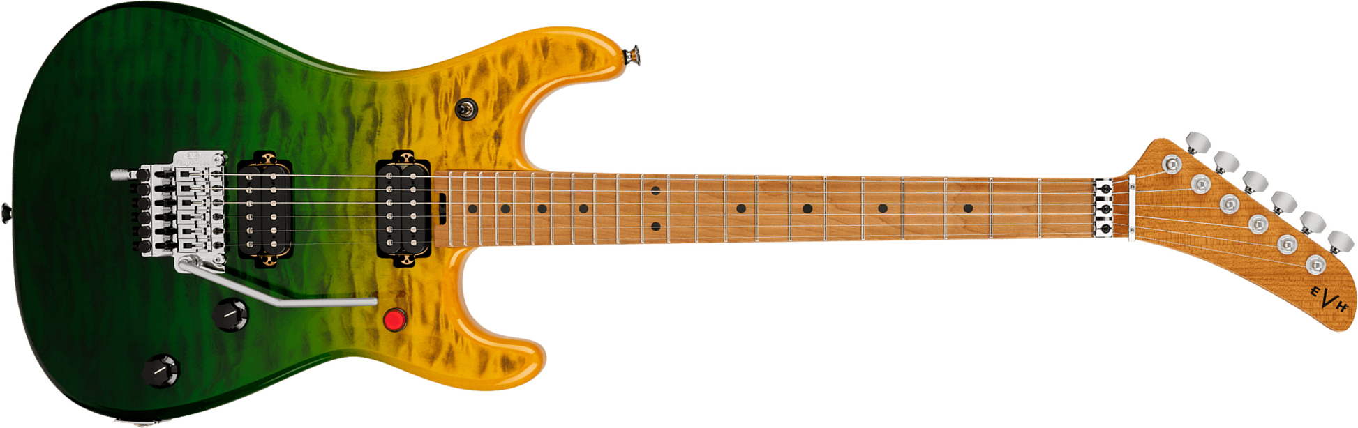 Evh 5150 Series Deluxe Qm Mex 2h Fr Mn - Limeade Zest - Str shape electric guitar - Main picture