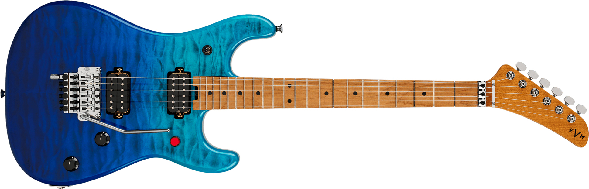 Evh 5150 Series Deluxe Qm Mex 2h Fr Mn - Pacific Drift - Str shape electric guitar - Main picture