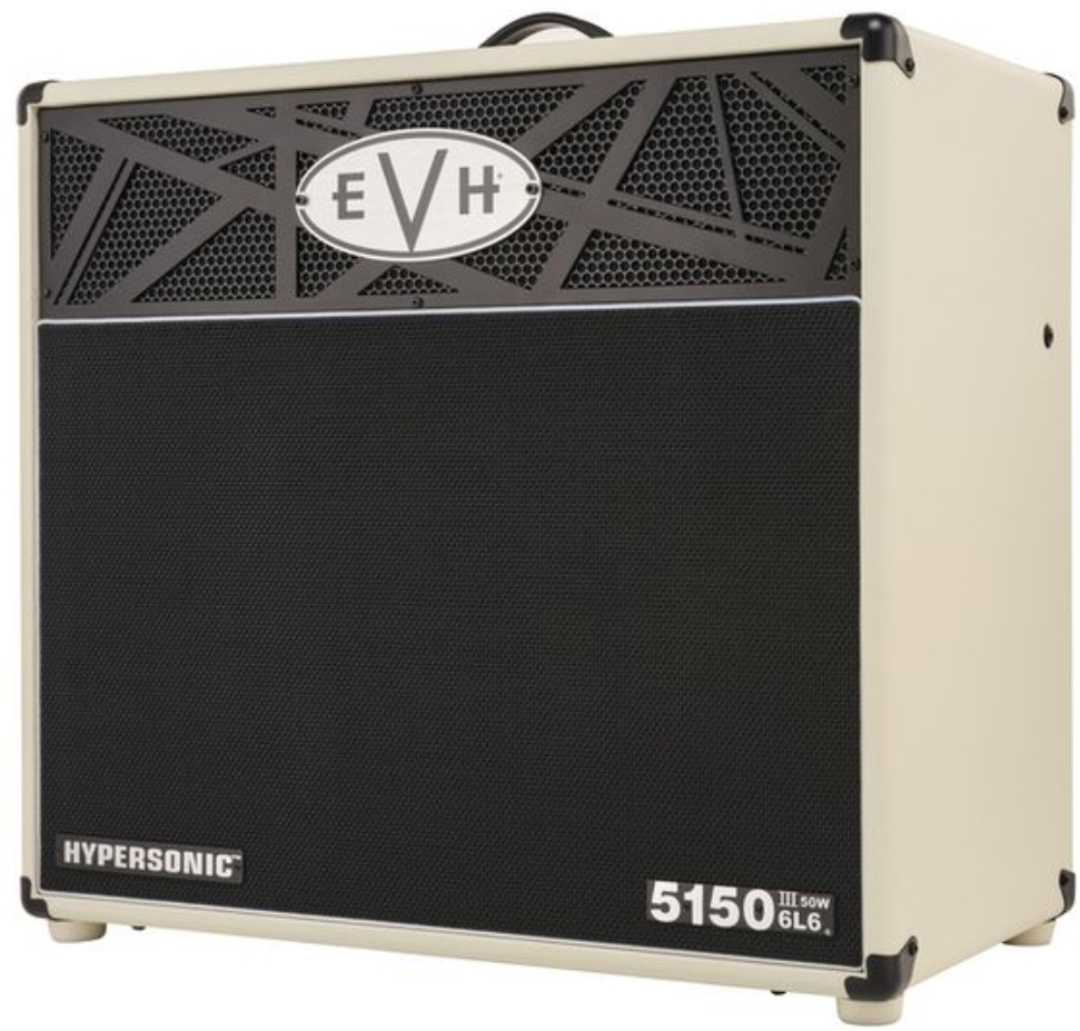 Evh 5150iii Hypersonic 6l6 2x12 Combo 50w Ivory - Electric guitar combo amp - Main picture
