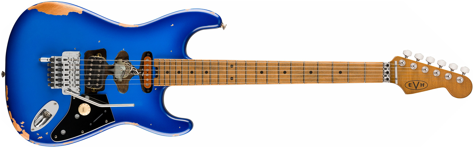 Evh Frankenstein Relic Mex 1h Fr Mn - Blueburst - Str shape electric guitar - Main picture