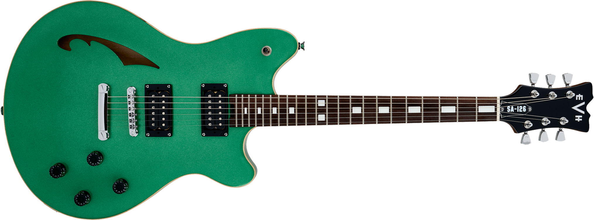 Evh Sa126 Standard 2h Ht Rw - Pelham Green - Semi-hollow electric guitar - Main picture