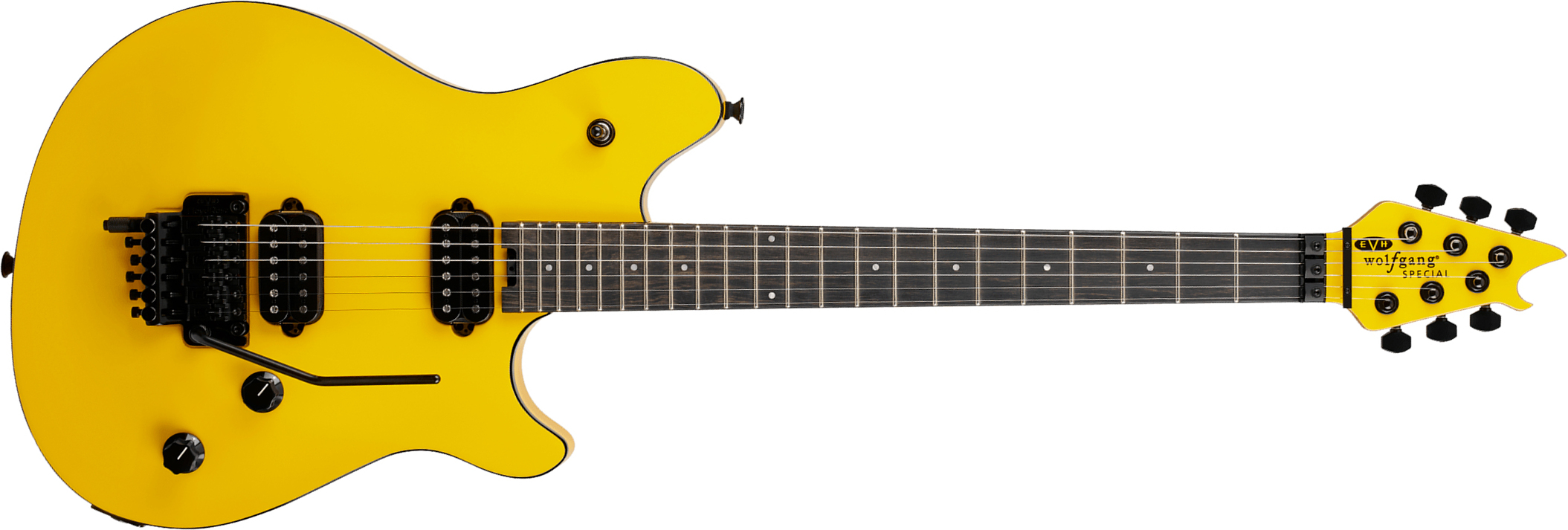 Evh Wolfgang Special Baked Maple Mex 2h Fr Eb - Caution Yellow - Metal electric guitar - Main picture