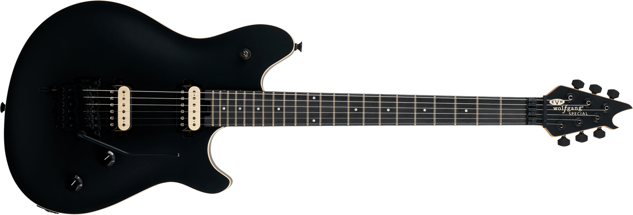 Evh Wolfgang Special Baked Maple Mex 2h Fr Eb - Stealth Black - Metal electric guitar - Main picture