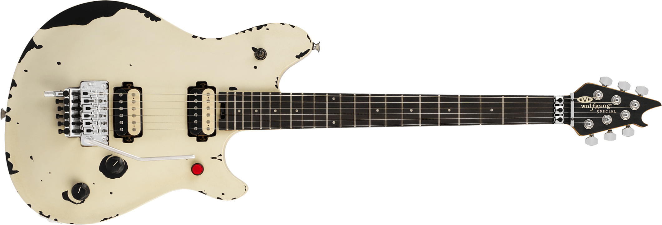 Evh Wolfgang Special Ltd Mex 2h Fr Eb - Distressed Ivory - Signature electric guitar - Main picture