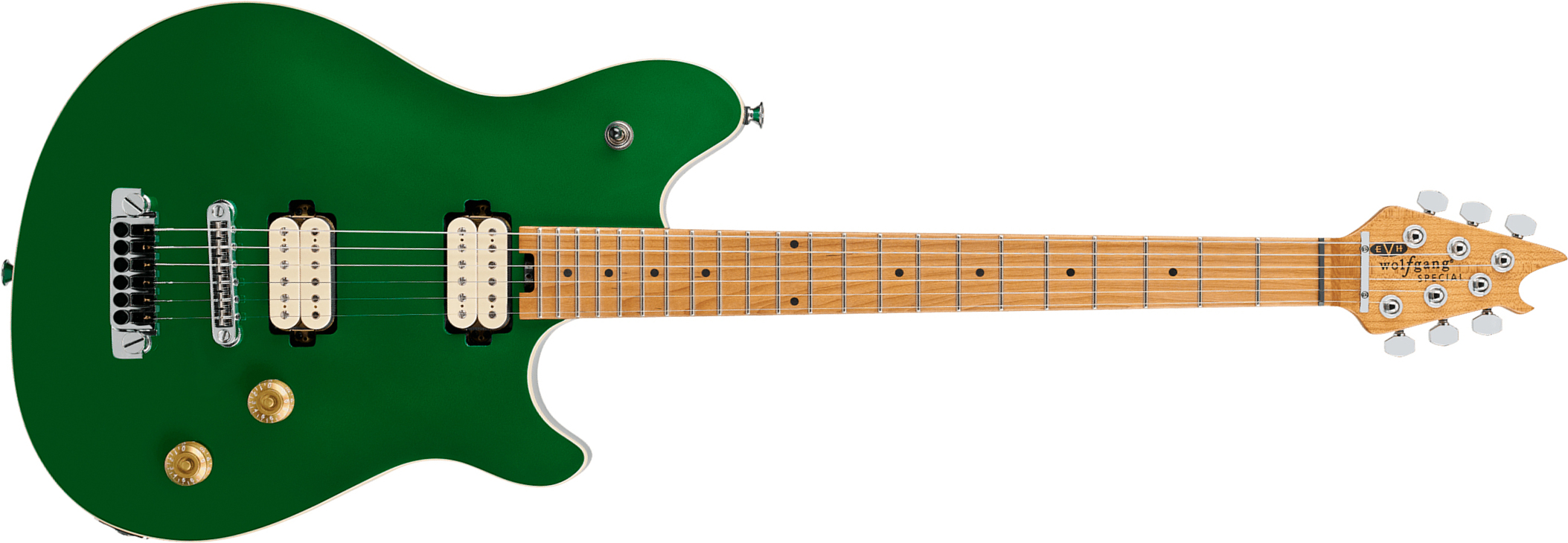 Evh Wolfgang Special Tom Baked Maple Mex 2h Ht Mn - Kandy Green - Metal electric guitar - Main picture