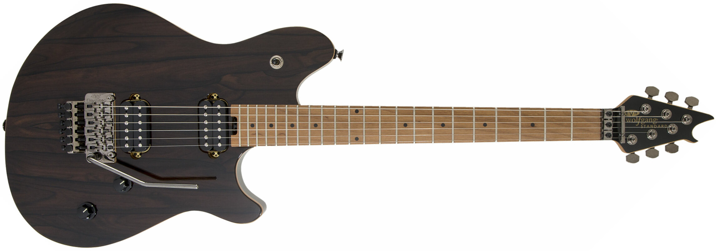 Evh Wolfgang Standard Exotic Ziricote 2h Fr Mn - Dark Natural - Retro rock electric guitar - Main picture