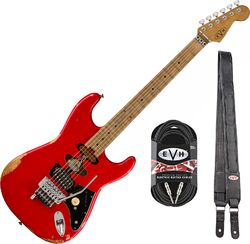 Frankenstein Relic + Premium Cable 20 ft + Premium Leather Strap - Red