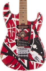 Str shape electric guitar Evh                            Striped Series Frankenstein Frankie - Red with black & white stripes