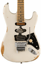 Str shape electric guitar Evh Frankenstein Relic - White