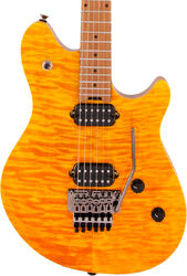 Metal electric guitar Evh Wolfgang WG Standard QM - Transparent amber
