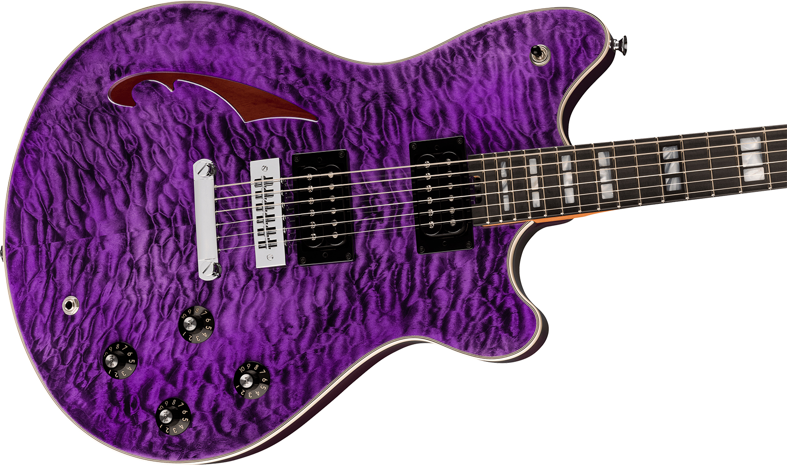 Evh Sa126 Special Qm 2h Ht Eb - Transparent Purple - Metal electric guitar - Variation 2