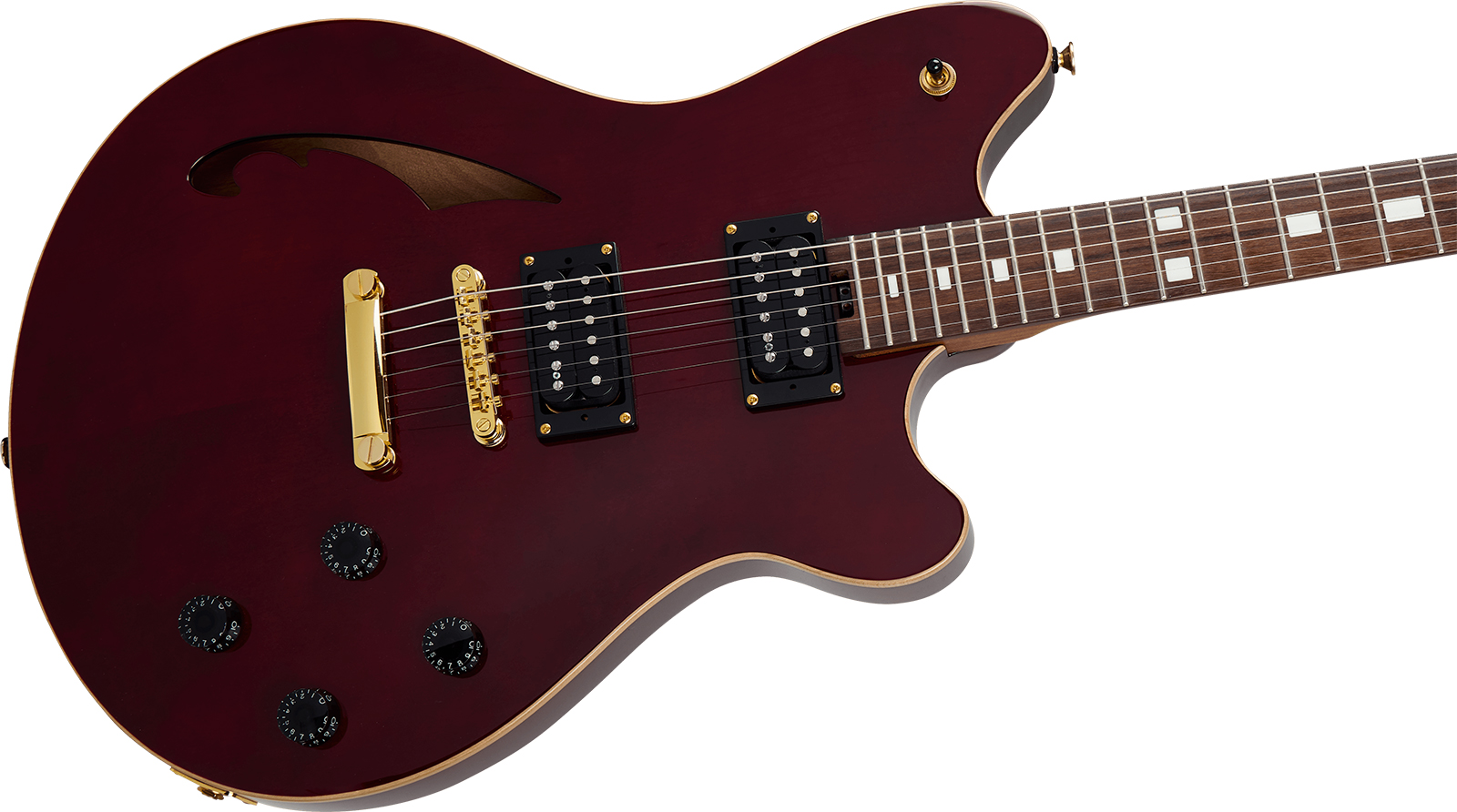 Evh Sa126 Standard 2h Ht Rw - Wine Red - Semi-hollow electric guitar - Variation 2