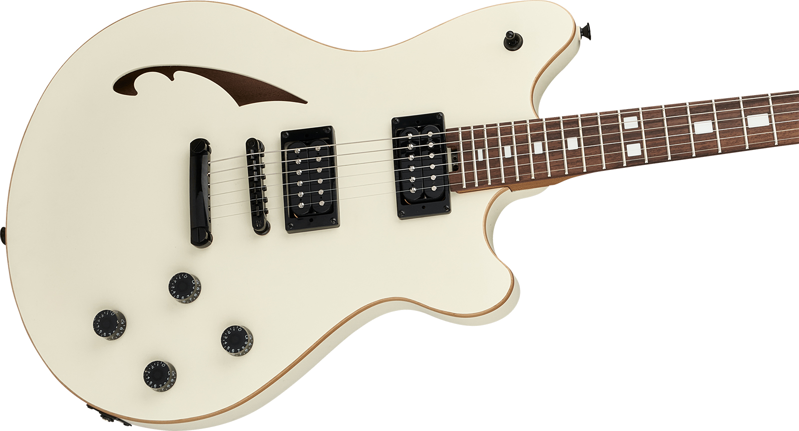 Evh Sa126 Standard 2h Ht Rw - Satin Vintage White - Semi-hollow electric guitar - Variation 2