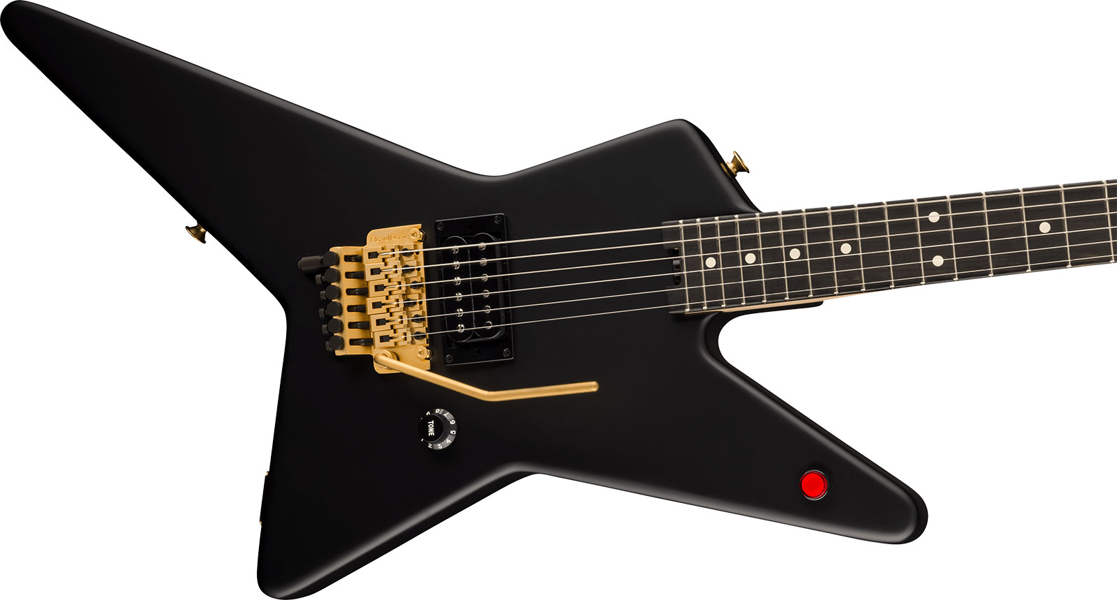 Evh Star Limited Edition 1h Fr Eb - Stealth Black With Gold Hardware - Metal electric guitar - Variation 2