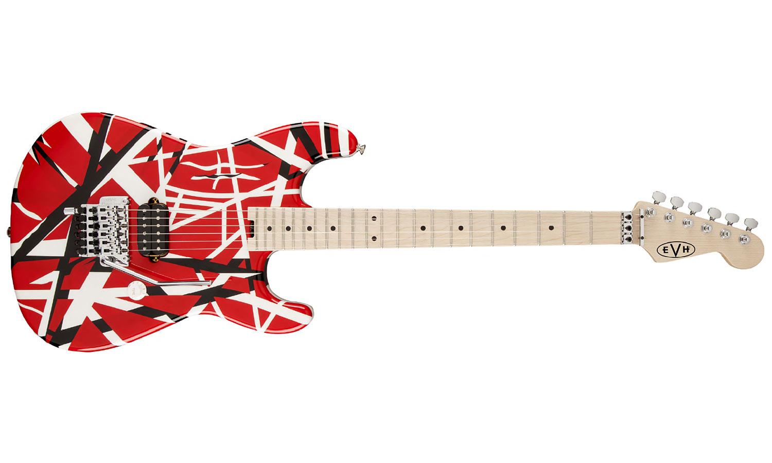 Evh Striped Series - Red With Black Stripes - Str shape electric guitar - Variation 1