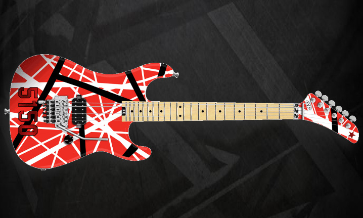 Evh Striped Series 5150 Mex Mn 2017 - Red, Black & White Stripes - Str shape electric guitar - Variation 1