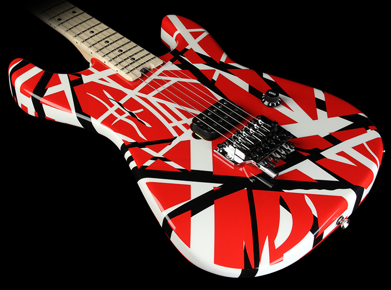 Evh Striped Series - red with black stripes Str shape electric