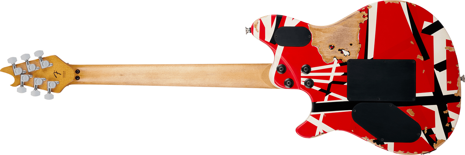 Evh Wolfgang Special Striped Ltd Mex 2h Fr Eb - Aged Red Black & White Stripes - Metal electric guitar - Variation 1