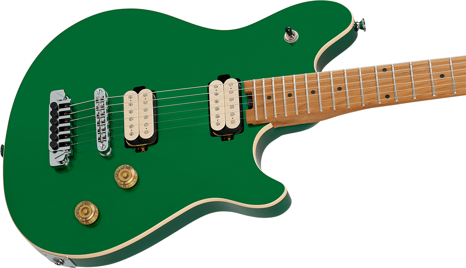 Evh Wolfgang Special Tom Baked Maple Mex 2h Ht Mn - Kandy Green - Metal electric guitar - Variation 2