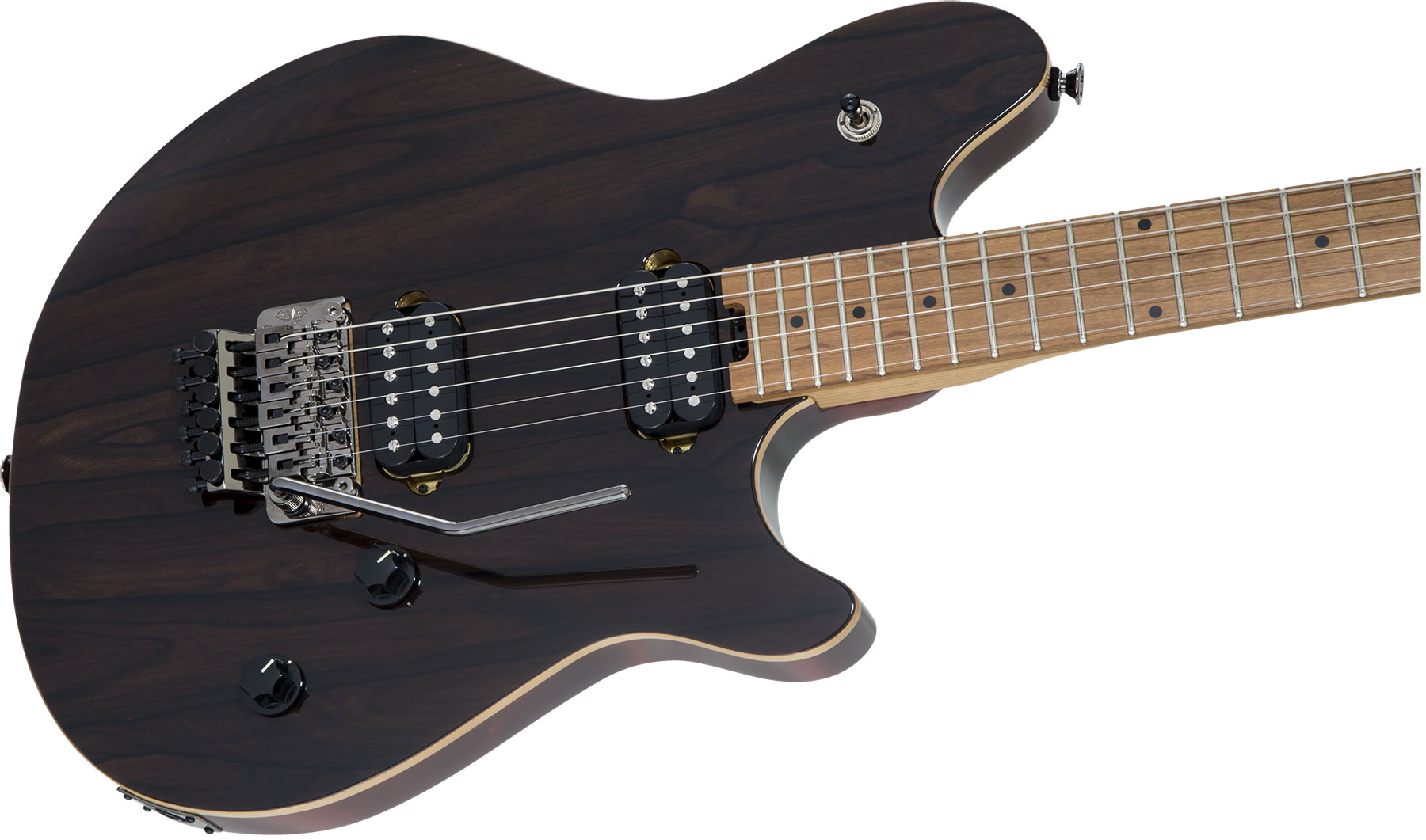 Evh Wolfgang Standard Exotic Ziricote 2h Fr Mn - Dark Natural - Retro rock electric guitar - Variation 2