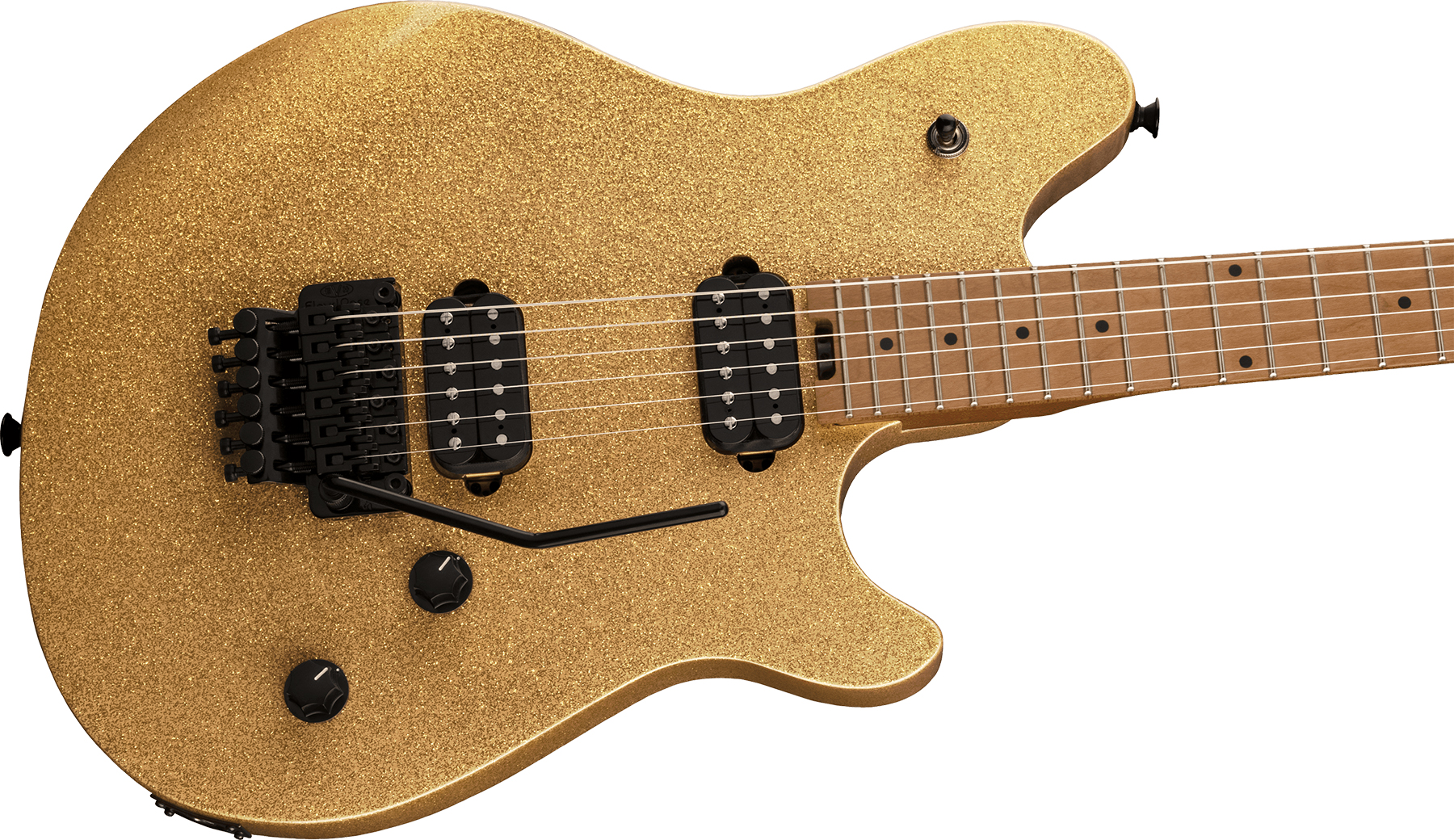 Evh Wolfgang Wg Standard 2h Fr Mn - Gold Sparkle - Metal electric guitar - Variation 2