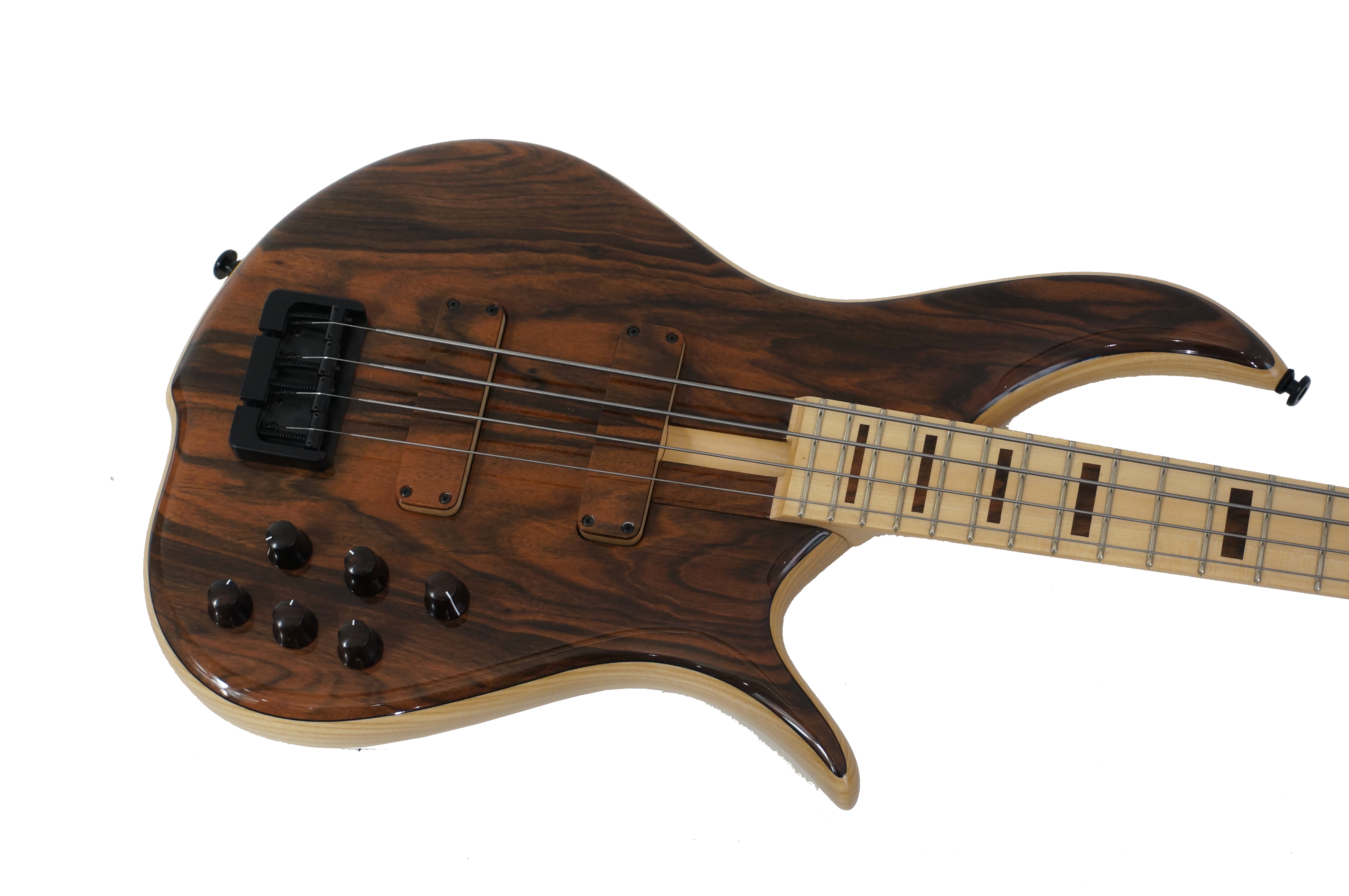 F Bass Bn 4 String Macassar Top Block Inlays 4c Mn Natural - Solid body electric bass - Variation 2