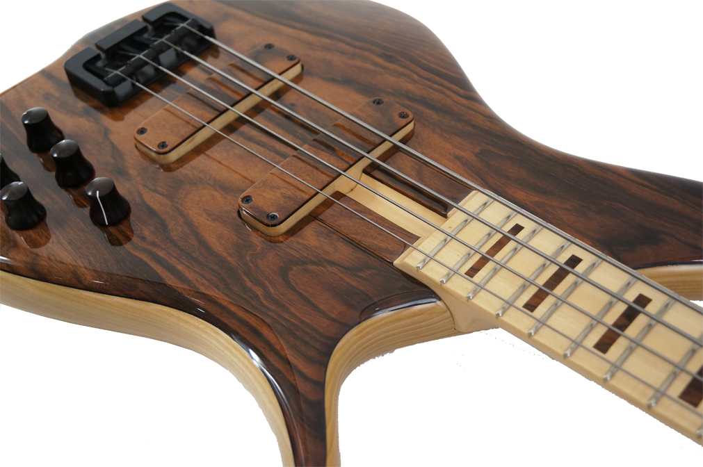 F Bass Bn 4 String Macassar Top Block Inlays 4c Mn Natural - Solid body electric bass - Variation 3