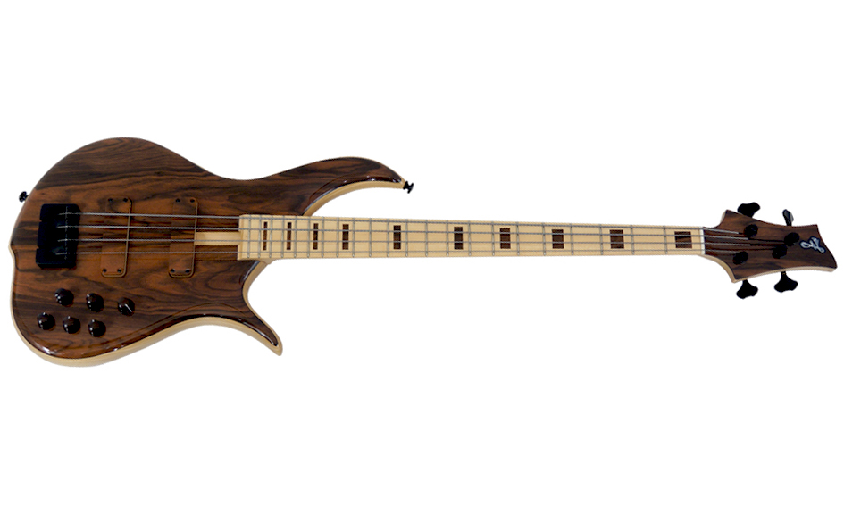 F Bass Bn 4 String Macassar Top Block Inlays 4c Mn Natural - Solid body electric bass - Variation 1