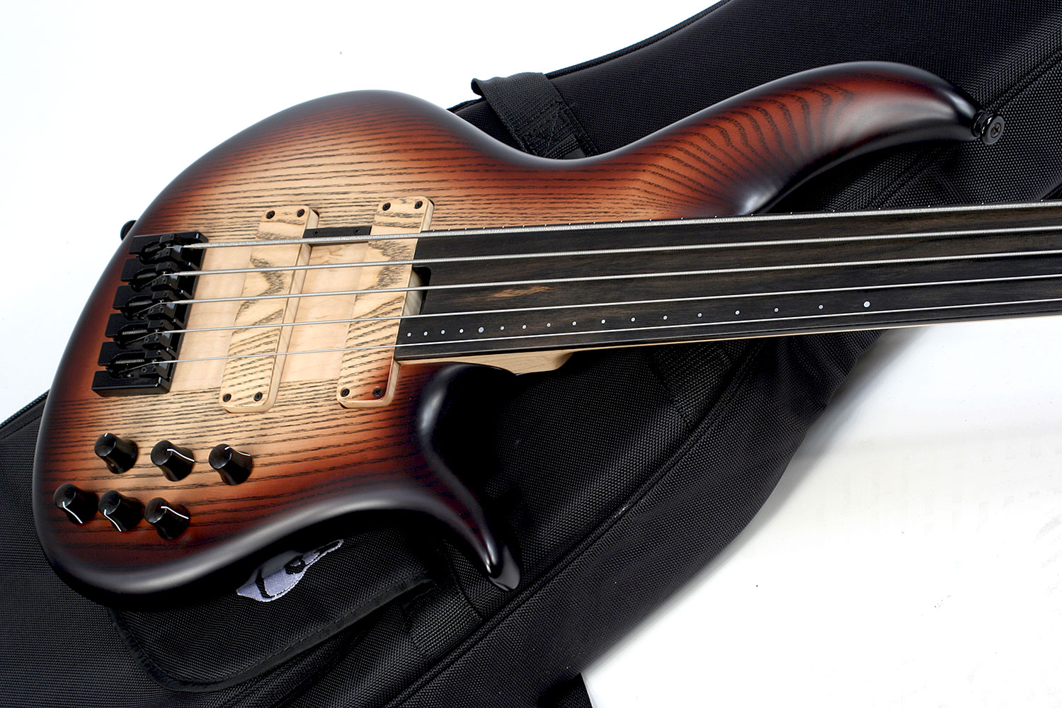 F Bass Bnf5 Fretless 5 String Ebony Fretboard - Brown Burst Satin - Solid body electric bass - Variation 3