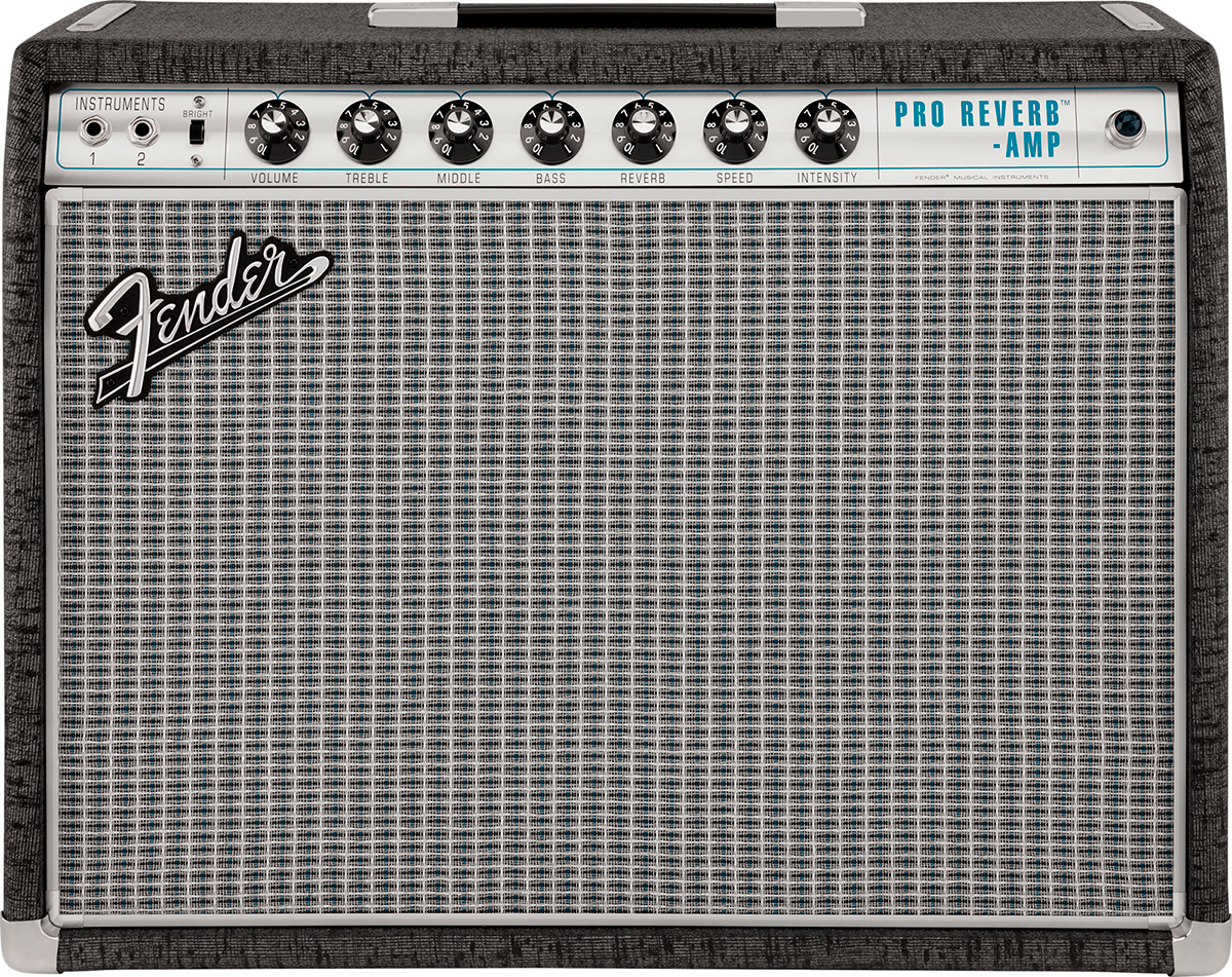 Fender 1968 Custom Pro Reverb Ltd Pewter 40w 6l6 1x12 - Electric guitar combo amp - Variation 1