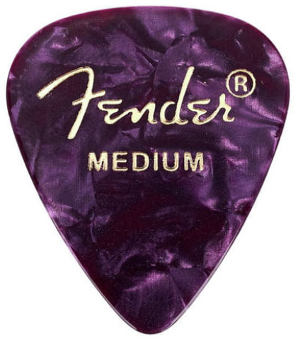 Fender 351 Shape Premium Celluloid Medium Picks Purple Moto - Guitar pick - Variation 1
