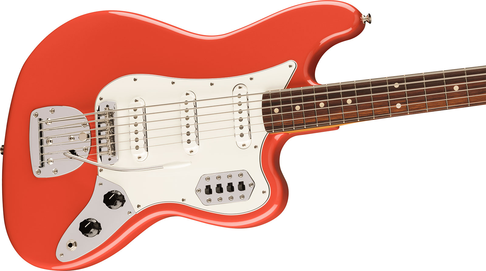 Fender 60s Bass Vi Vintera 2 3s Trem Rw - Fiesta Red - Baritone guitar - Variation 2
