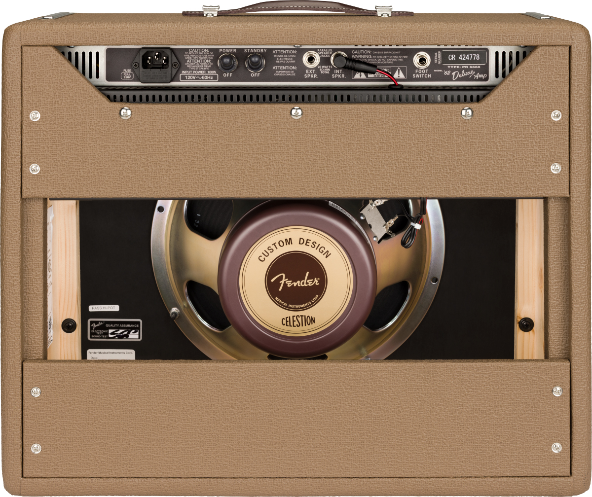 Fender 62 Deluxe Amp American Vintage Combo 20w 6v6 1x12 Brown - Electric guitar combo amp - Variation 1