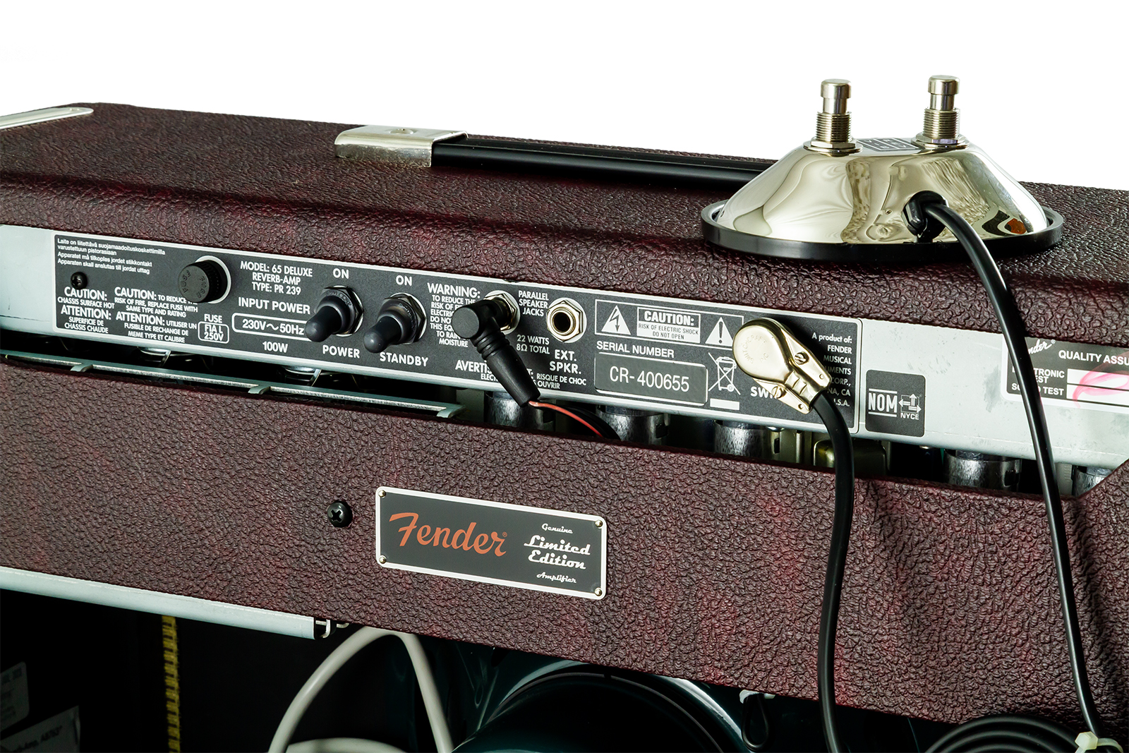 Fender 65 Deluxe Reverb Ltd 22w 1x12 Jensen P12q Bordeaux Blues - Electric guitar combo amp - Variation 2