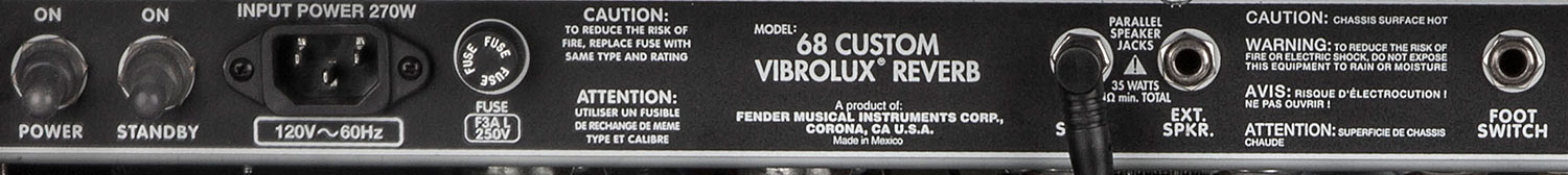 Fender 68 Custom Vibrolux Reverb 35w 2x10 Black - Electric guitar combo amp - Variation 3