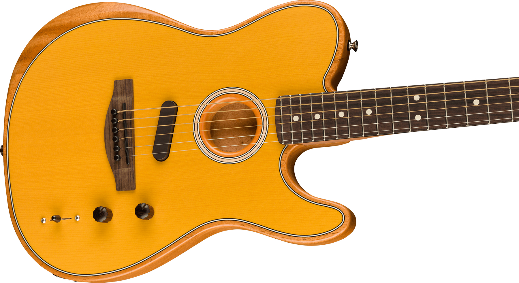 Fender Acoustasonic Tele Player Mex Epicea Acajou Rw - Butterscotch Blonde - Electro acoustic guitar - Variation 2