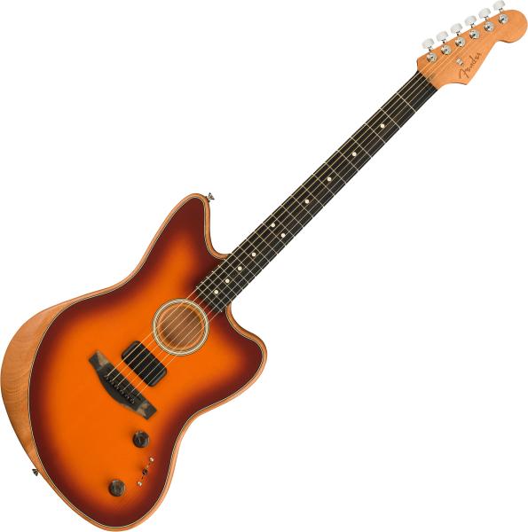 Electro acoustic guitar Fender American Acoustasonic Jazzmaster - tobacco sunburst