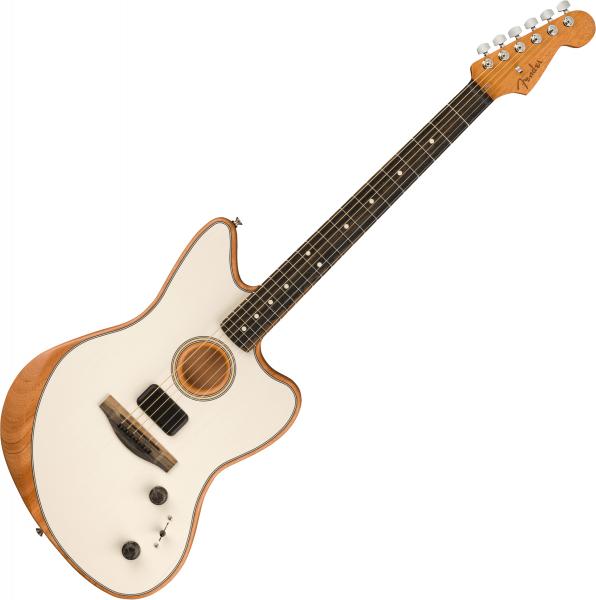 Electro acoustic guitar Fender American Acoustasonic Jazzmaster - arctic white
