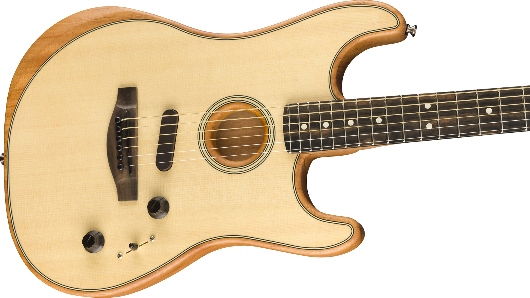 Fender American Acoustasonic Strat Usa Eb - Natural - Electro acoustic guitar - Variation 2