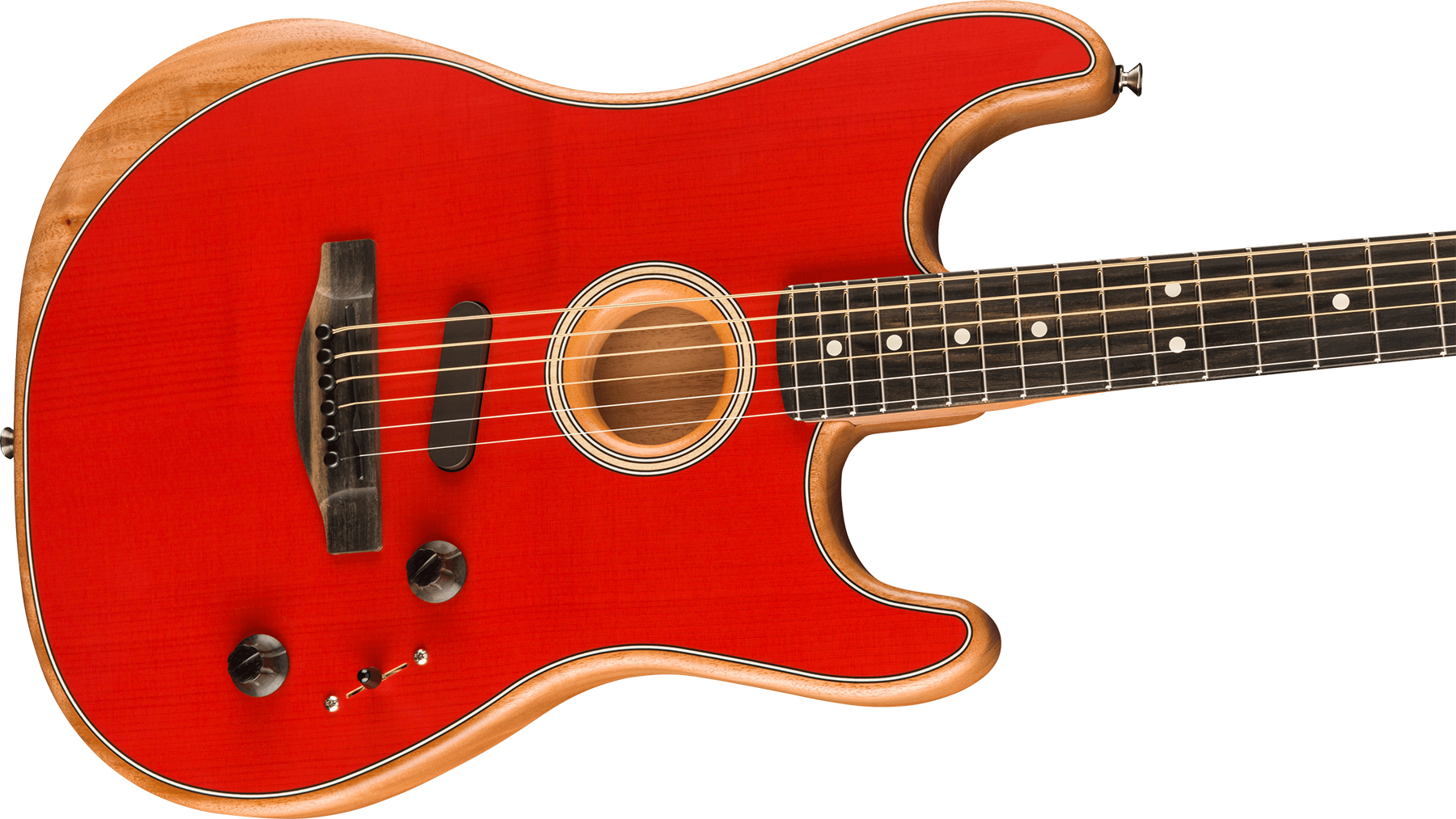 Fender American Acoustasonic Strat Usa Eb - Dakota Red - Electro acoustic guitar - Variation 2